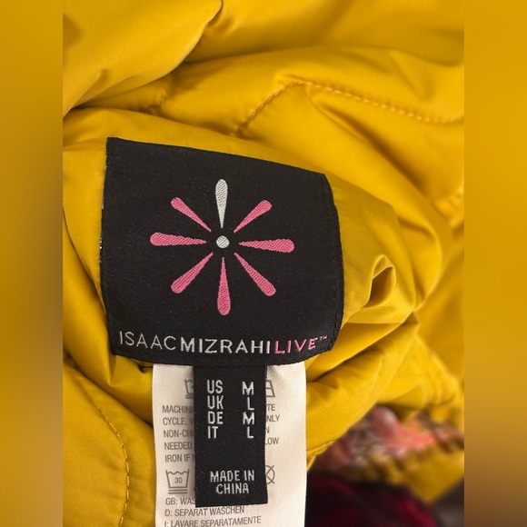 Isaac Mizrahi Women's Floral Reversible Quilted Teddy Jacket - Yellow and Pink - Picture 8 of 10